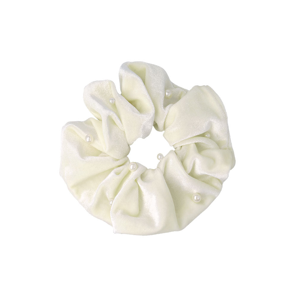 Pearl Embellished Velvet Scrunchie