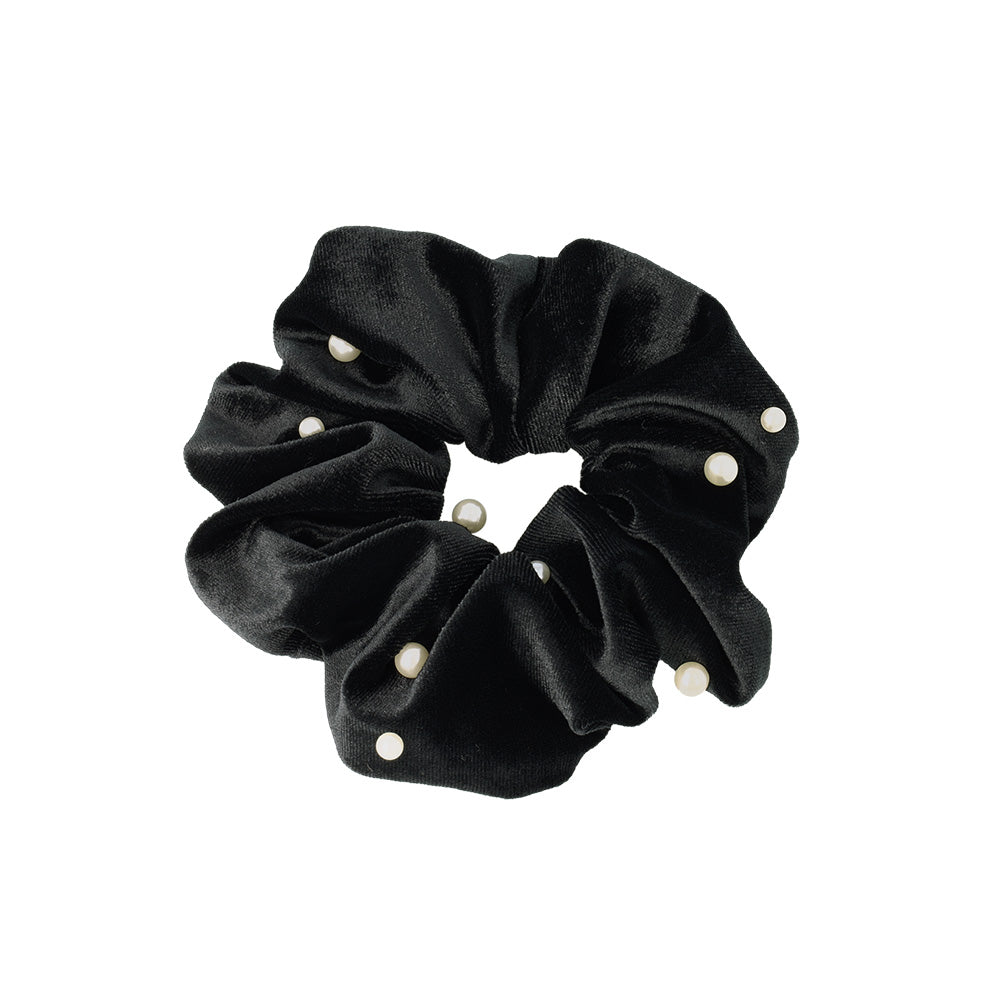 Pearl Embellished Velvet Scrunchie