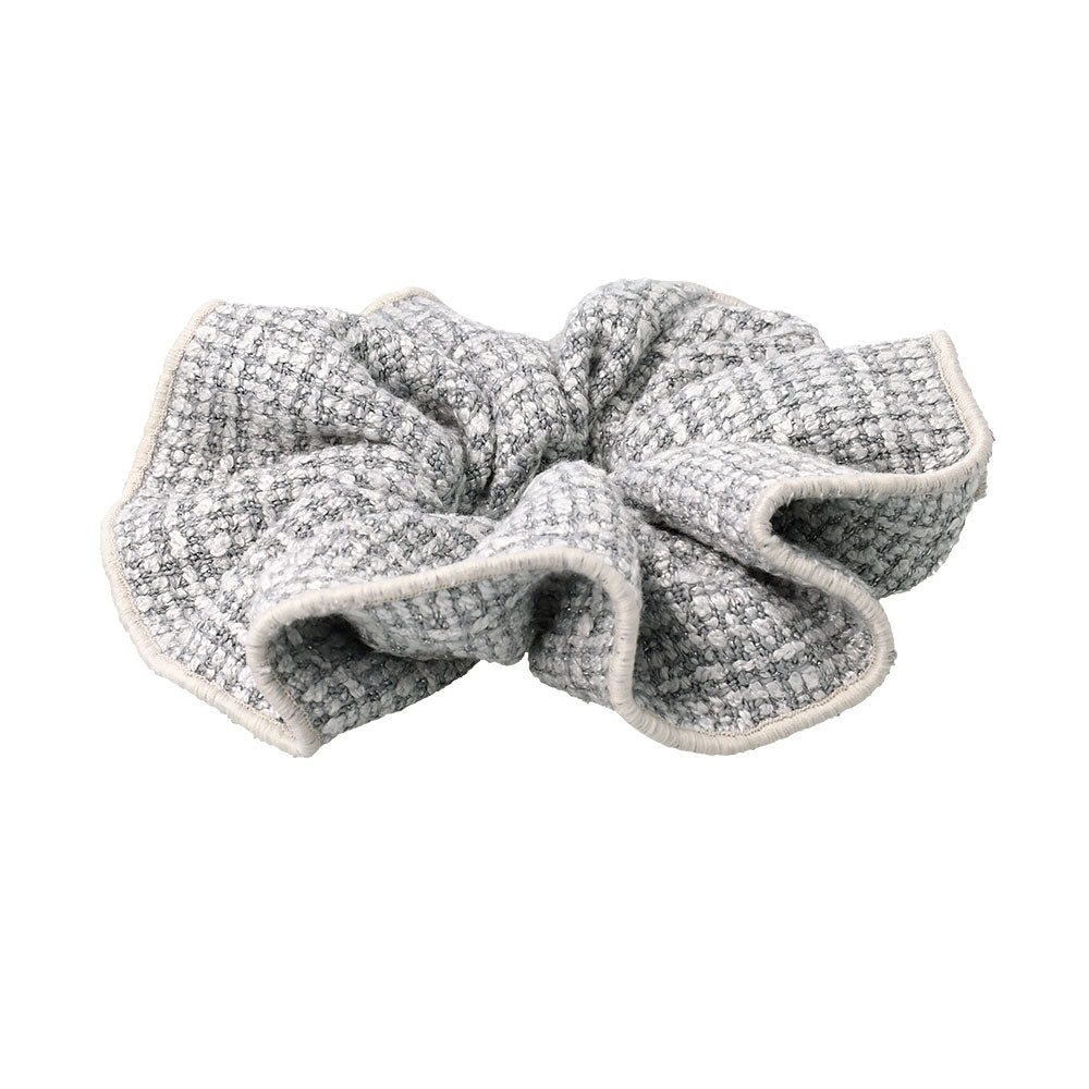 Trimmed Tweed Scrunchie
