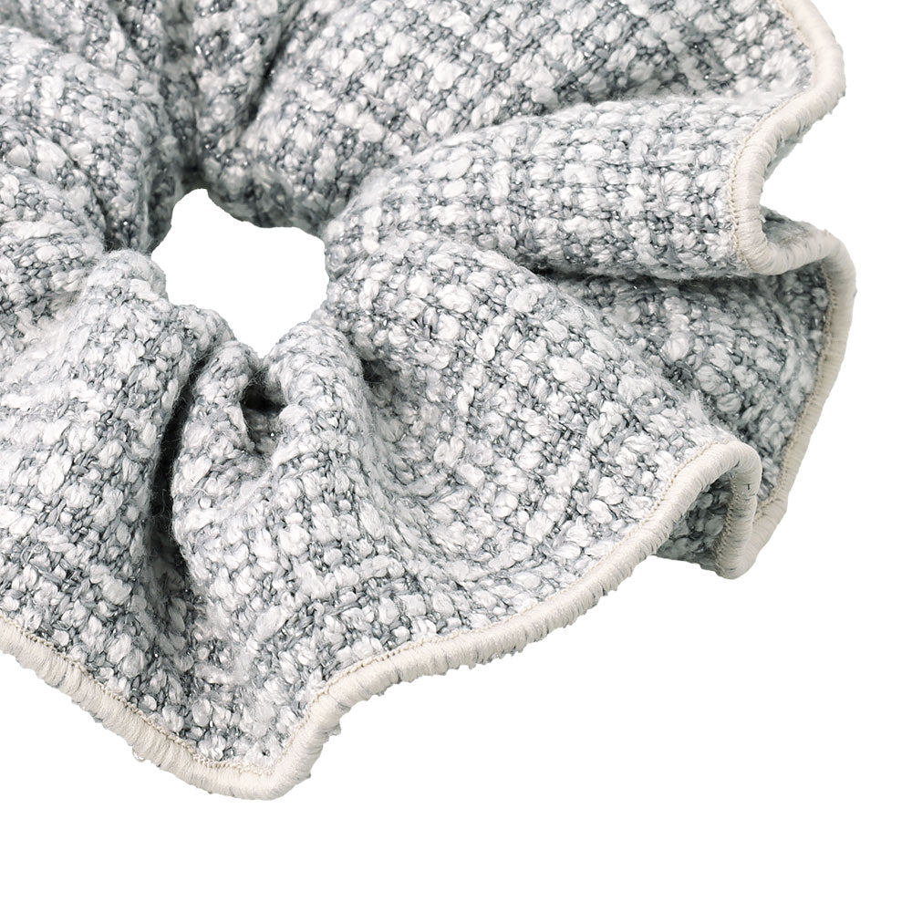 Trimmed Tweed Scrunchie