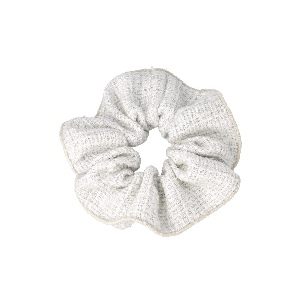 Trimmed Tweed Scrunchie