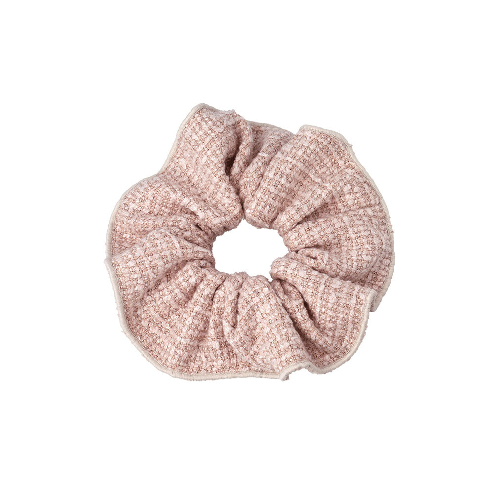 Trimmed Tweed Scrunchie
