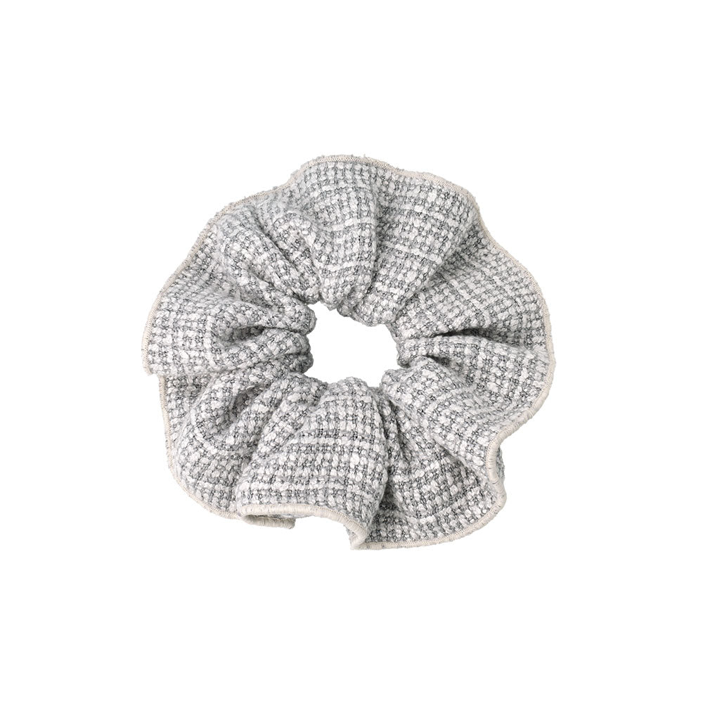 Trimmed Tweed Scrunchie