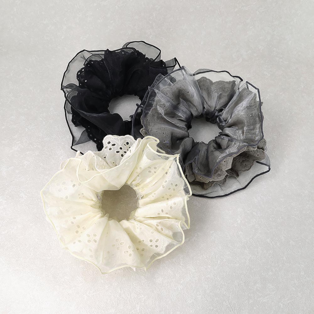 Oversized Sheer Layered Scrunchie