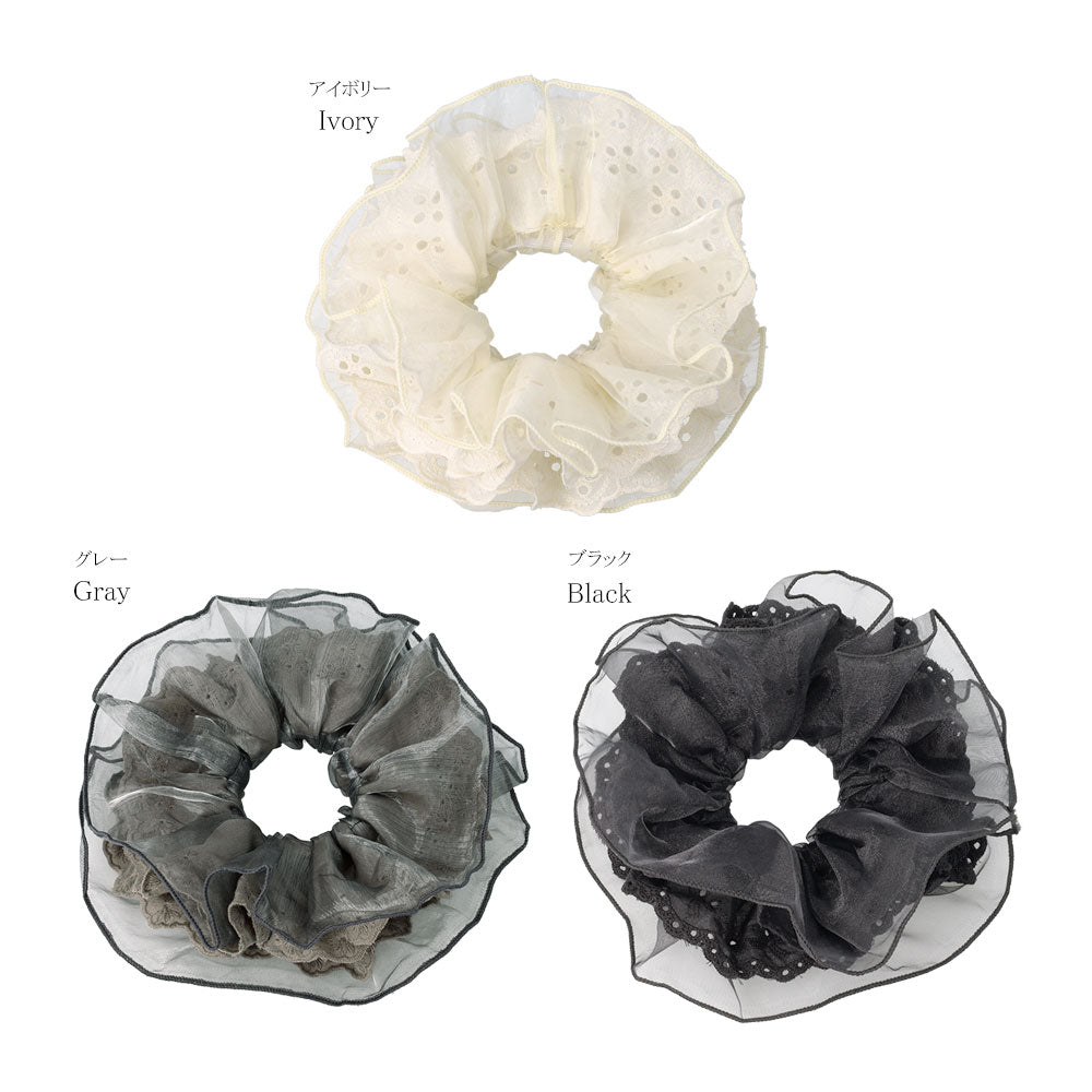 Oversized Sheer Layered Scrunchie