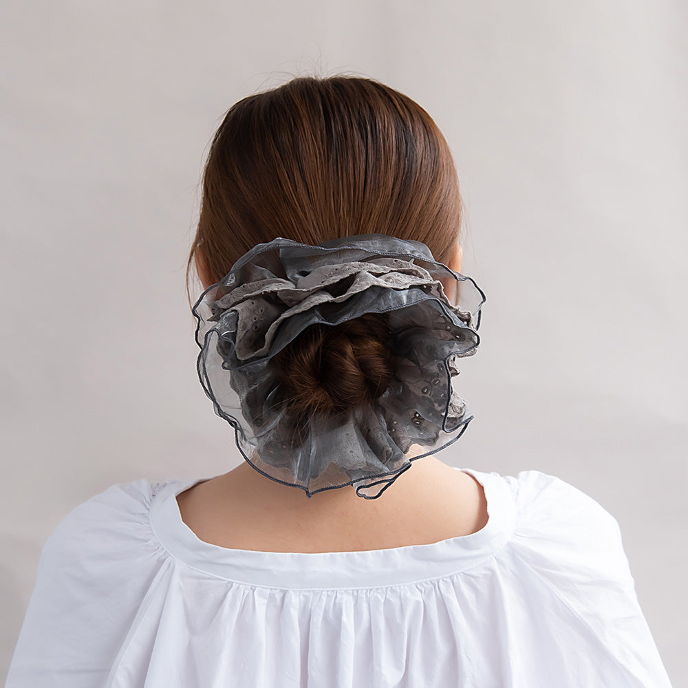Oversized Sheer Layered Scrunchie