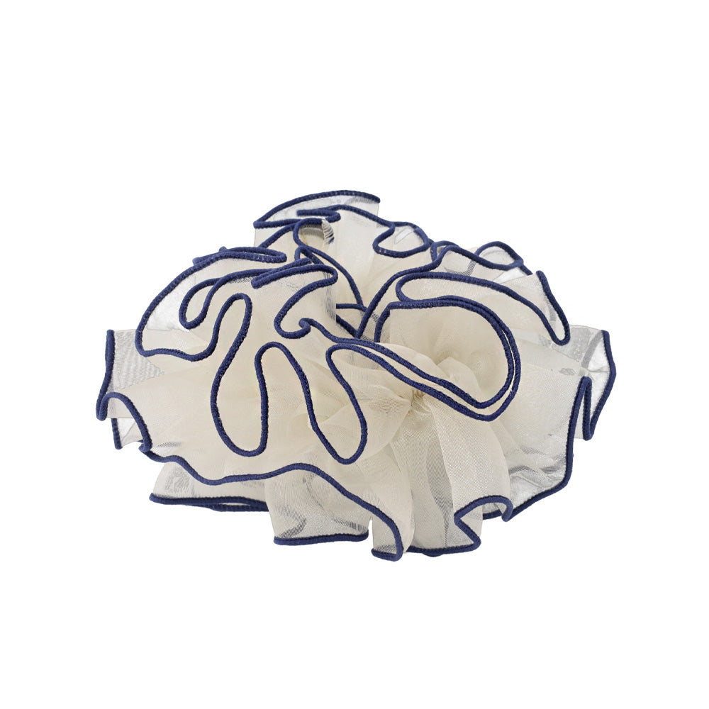 Contrast Trim Sheer Scrunchie