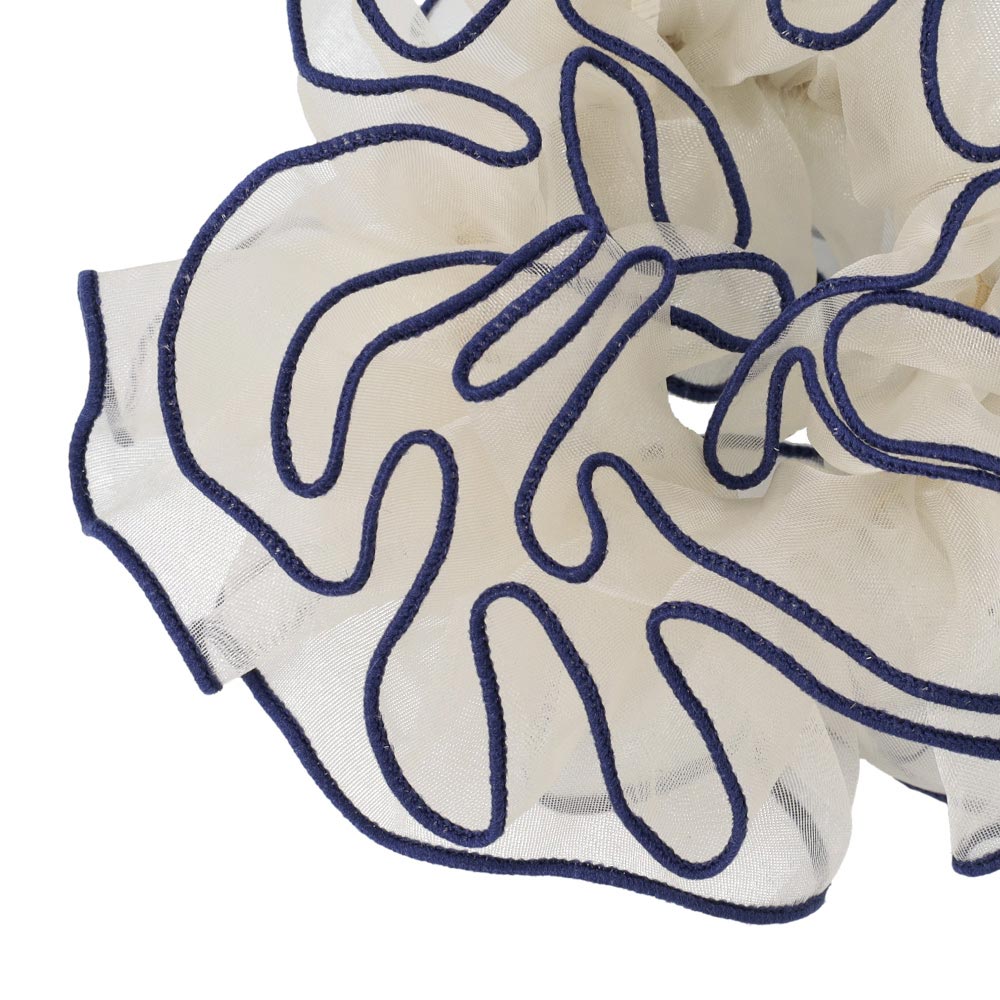 Contrast Trim Sheer Scrunchie