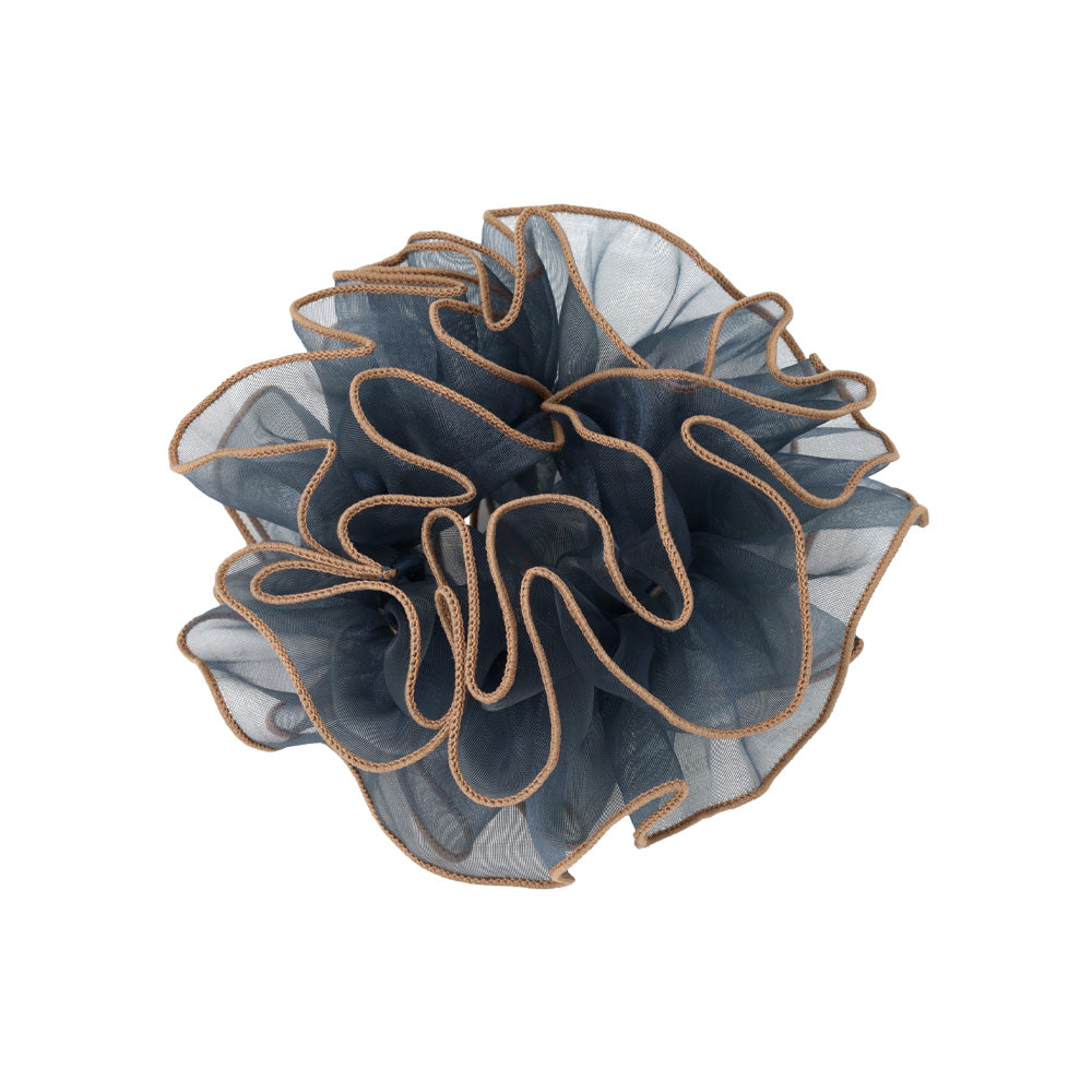 Contrast Trim Sheer Scrunchie