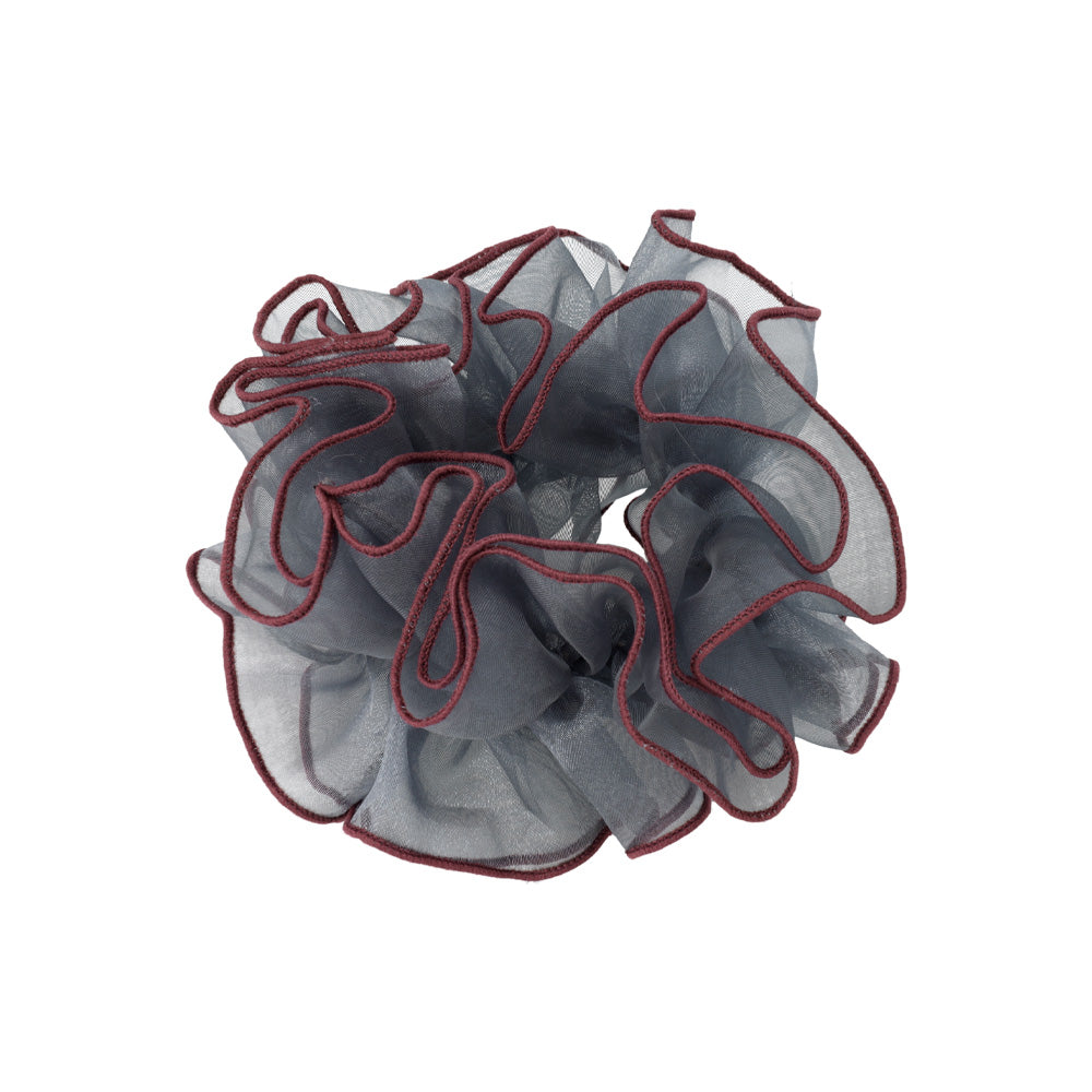 Contrast Trim Sheer Scrunchie