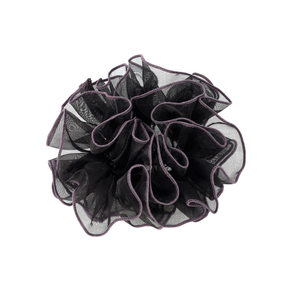 Contrast Trim Sheer Scrunchie