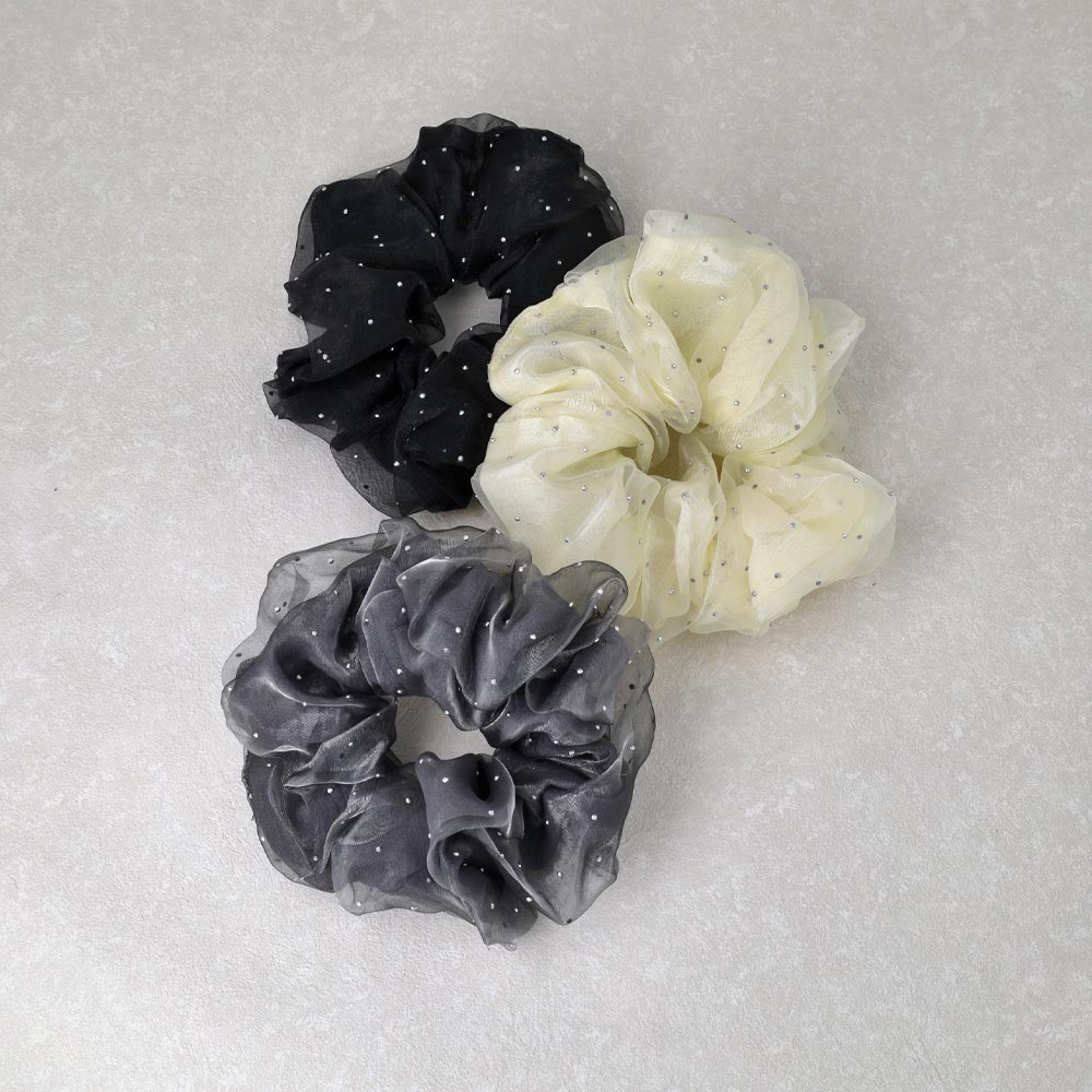 Metallic Dot Large Scrunchie