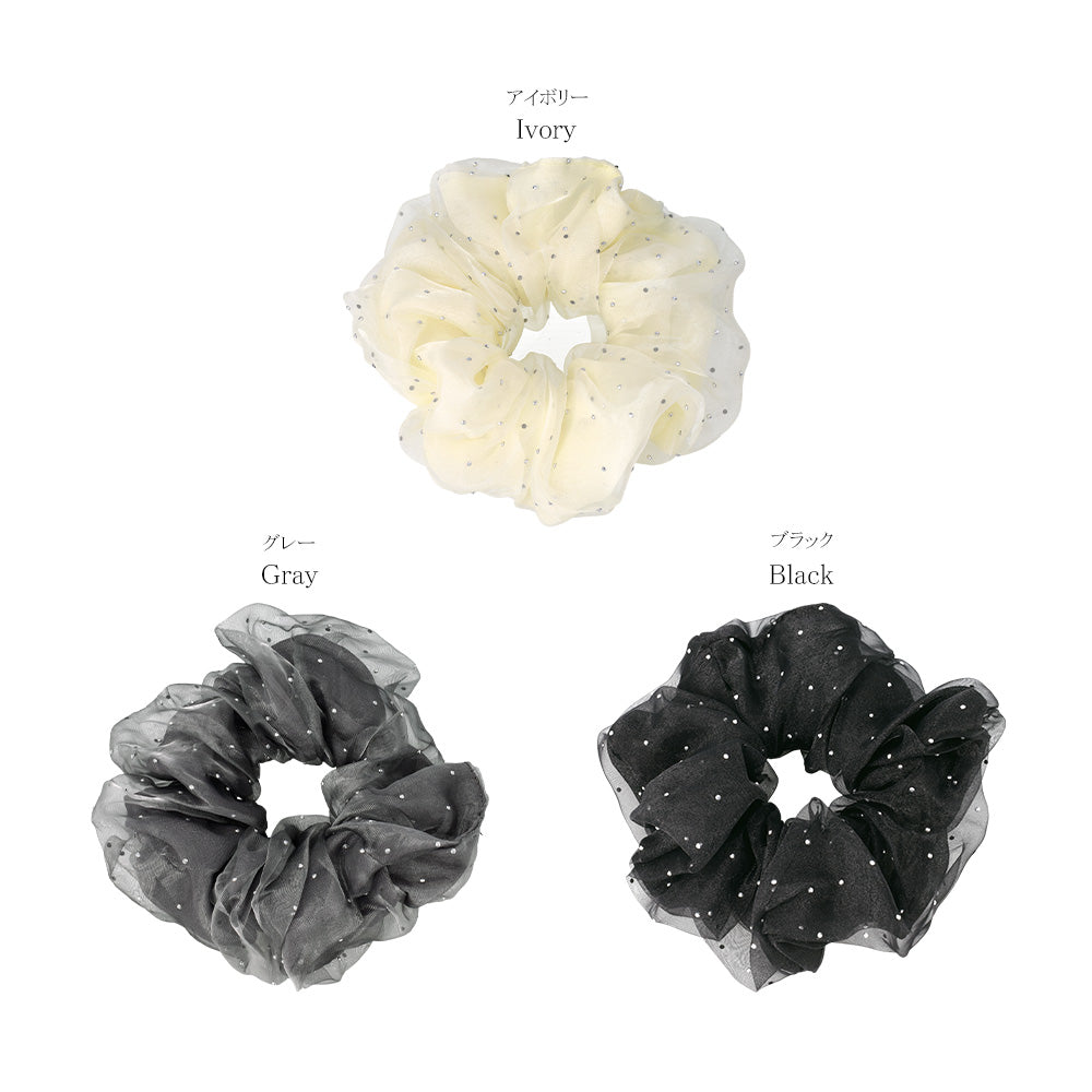 Metallic Dot Large Scrunchie