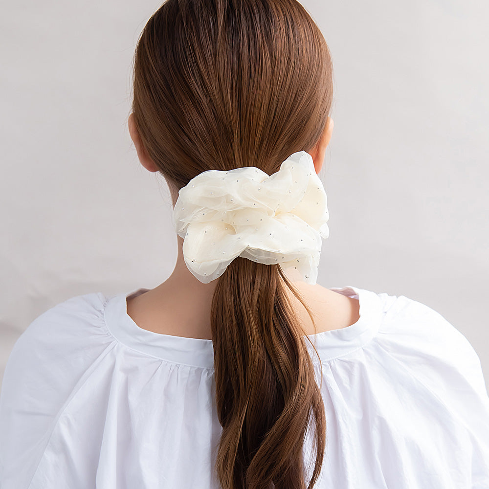 Metallic Dot Large Scrunchie