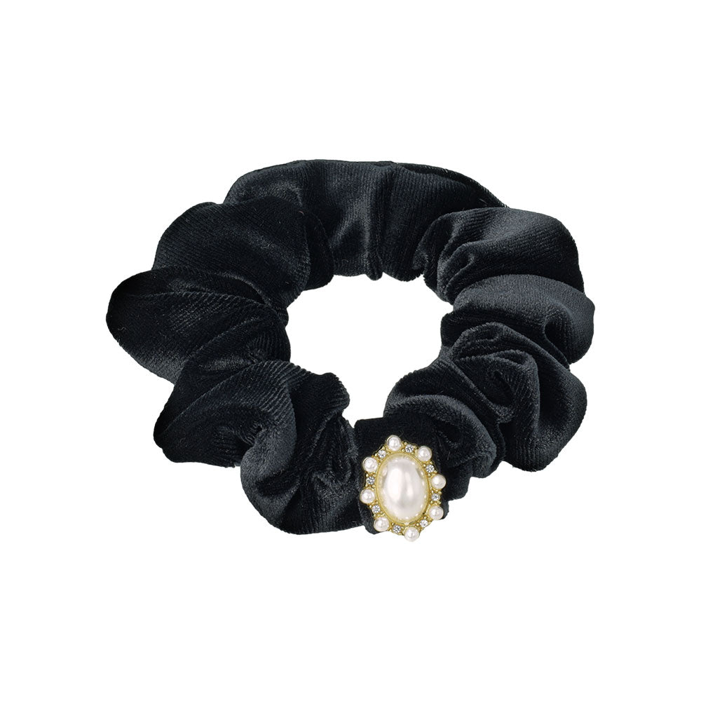 Oval Bijou Velvet Scrunchie
