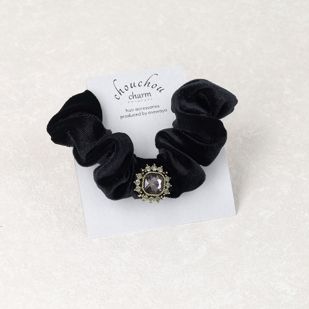 Square Bijou Velvet Scrunchie
