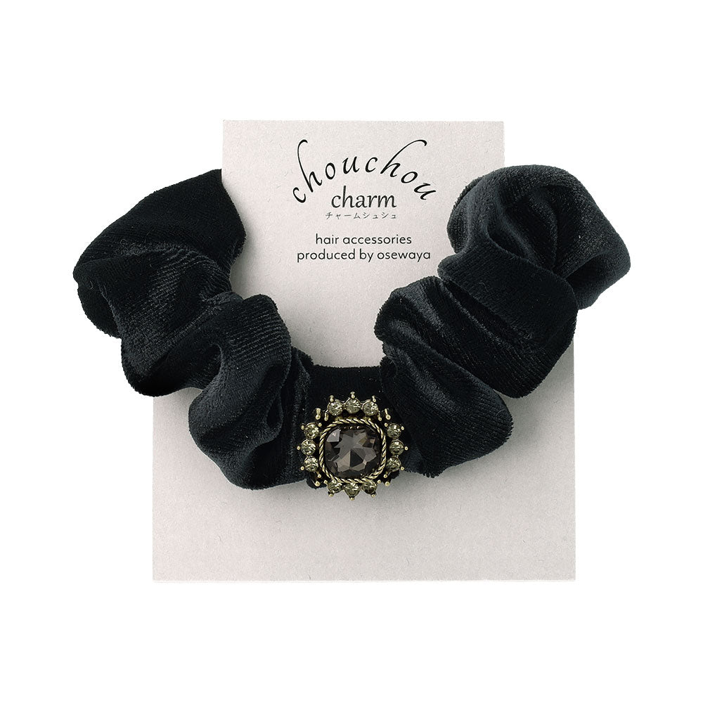 Square Bijou Velvet Scrunchie
