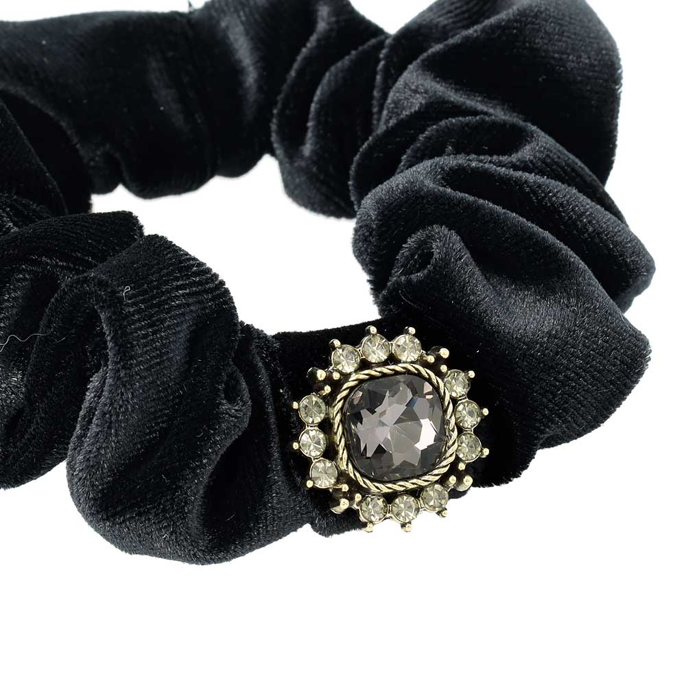 Square Bijou Velvet Scrunchie