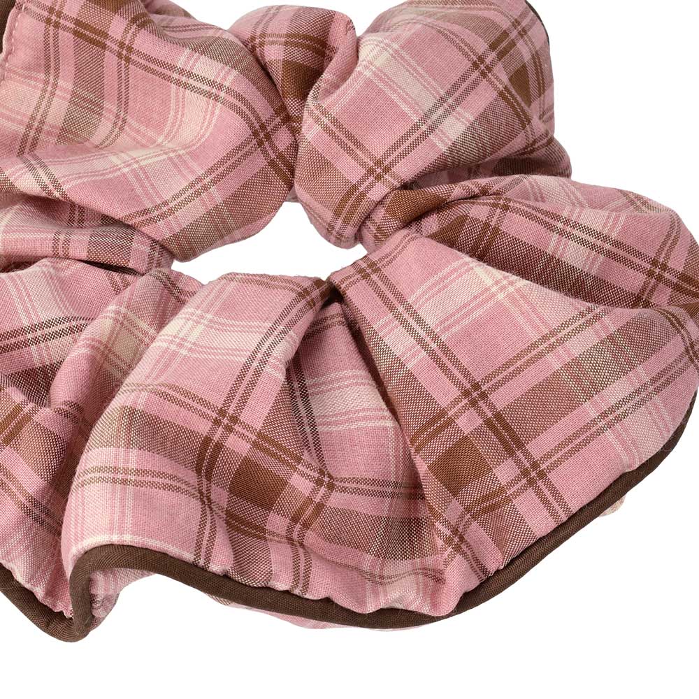 Trimmed Plaid Scrunchie