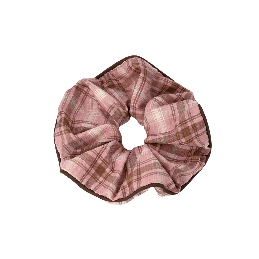Trimmed Plaid Scrunchie
