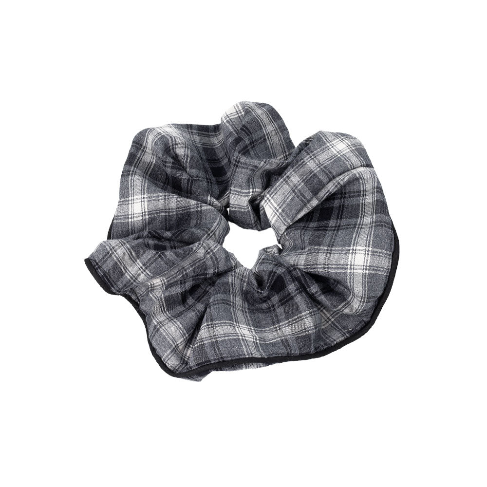 Trimmed Plaid Scrunchie