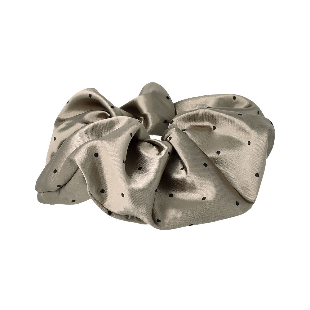 Dotted Satin Scrunchie
