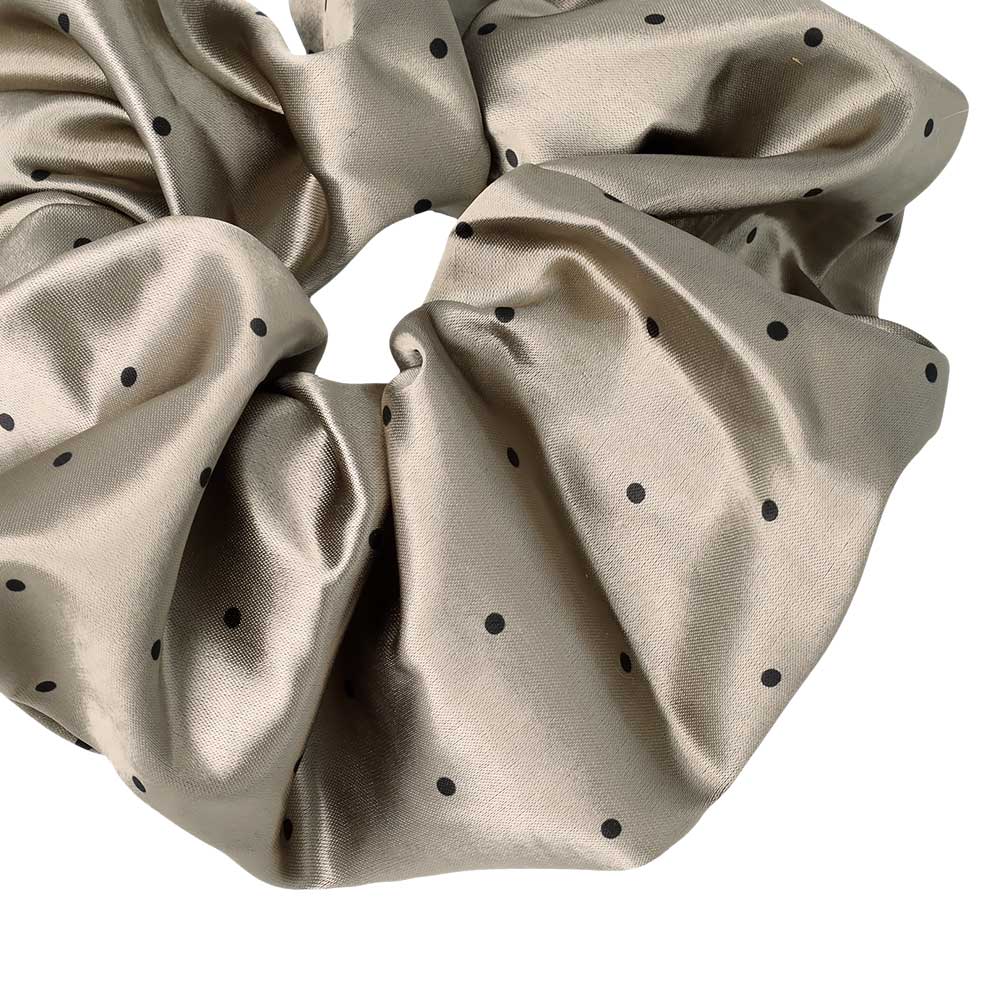 Dotted Satin Scrunchie