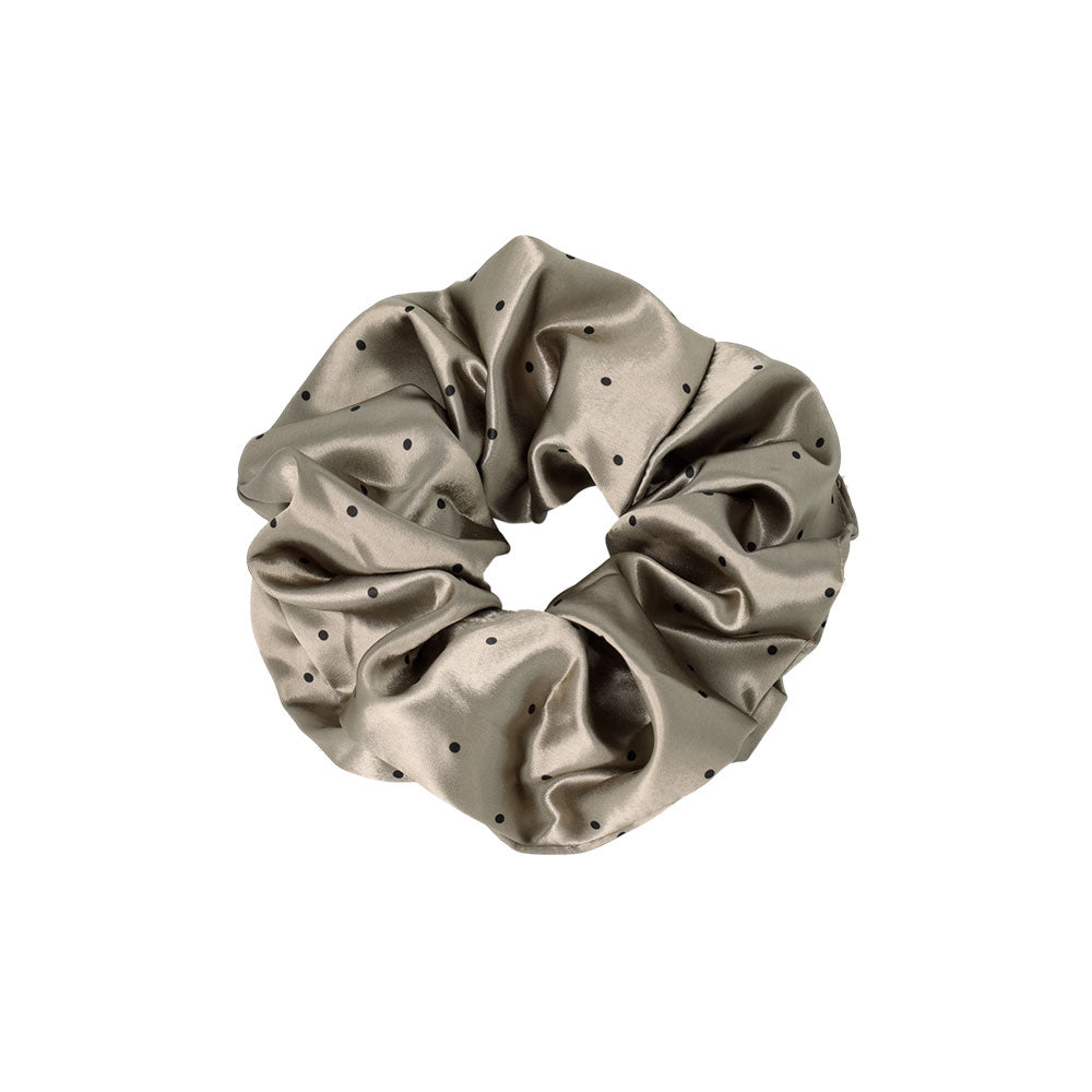 Dotted Satin Scrunchie