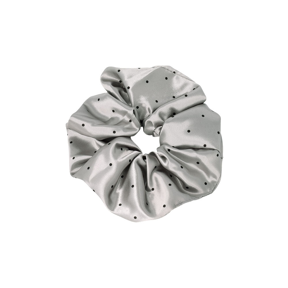 Dotted Satin Scrunchie