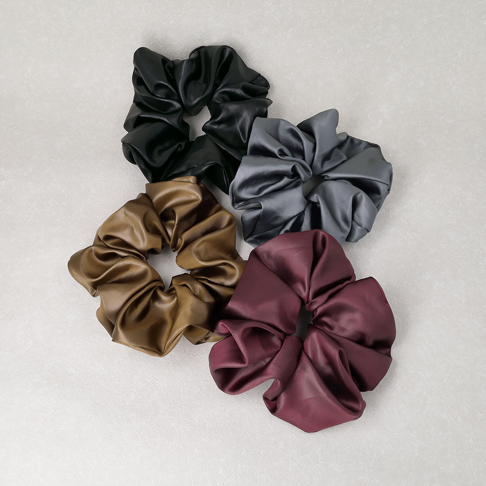 Large Earthy Color Scrunchie - osewaya