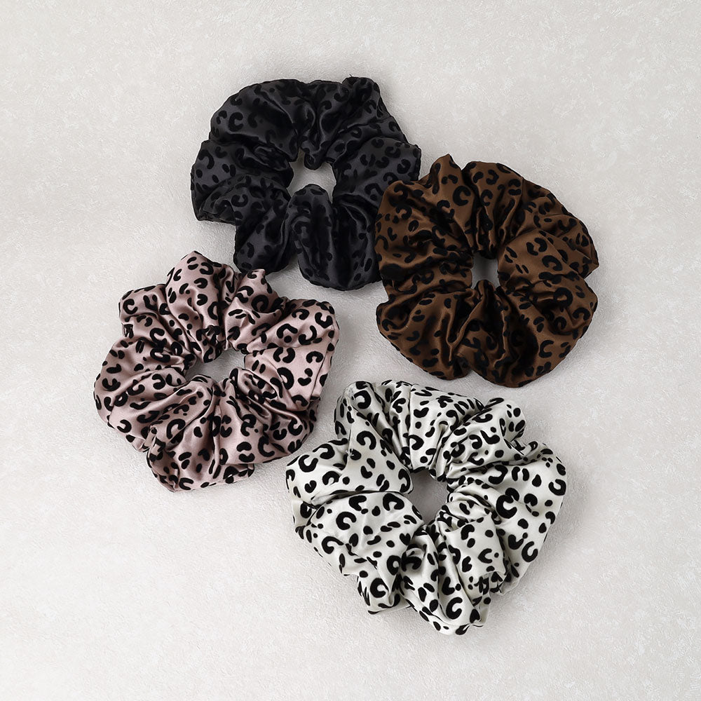 Shimmering Leopard Pattern Scrunchie