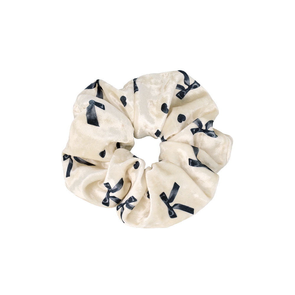 Printed Bow Soft Scrunchie