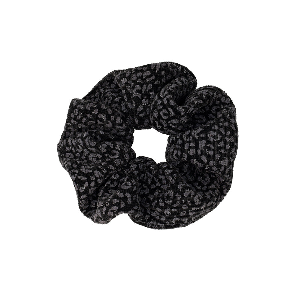 Leopard Pattern Corduroy Scrunchie
