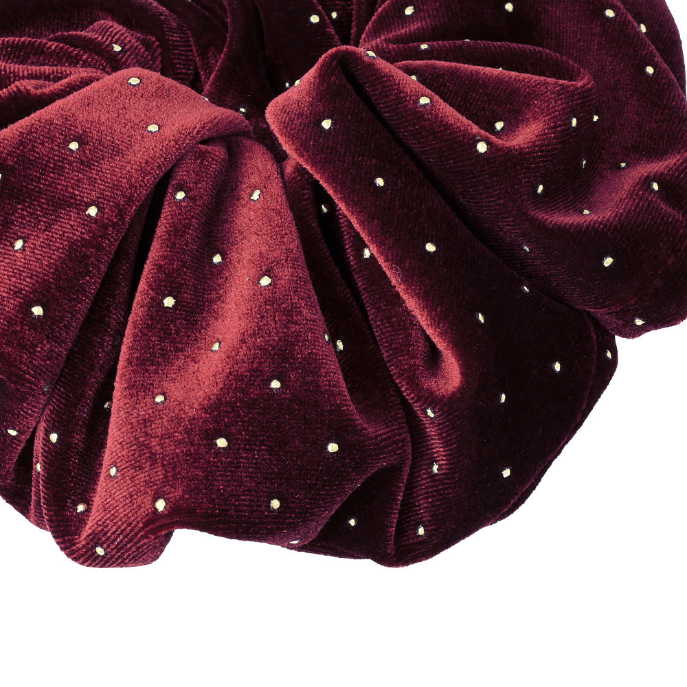 Tiny Dot Velvet Scrunchie