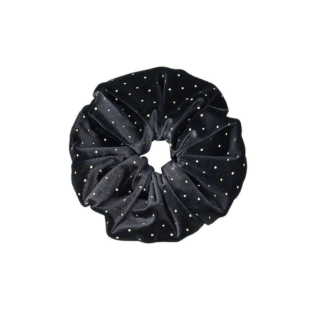 Tiny Dot Velvet Scrunchie