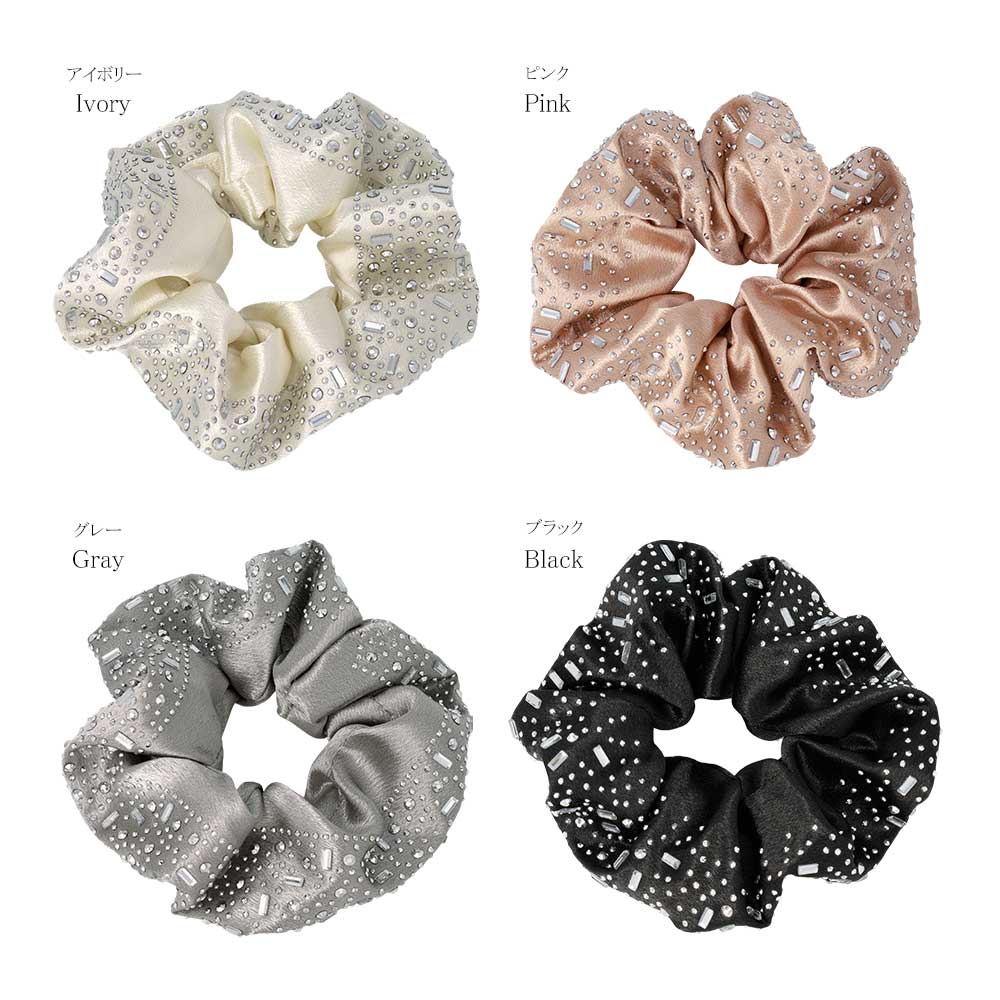Studded Satin Scrunchie