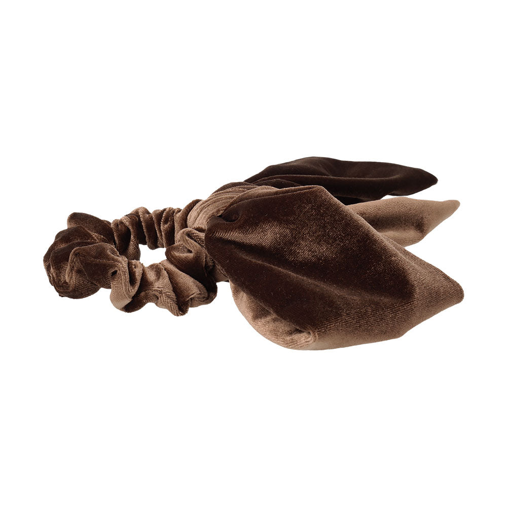 Asymmetrical Bow Velvet Scrunchie