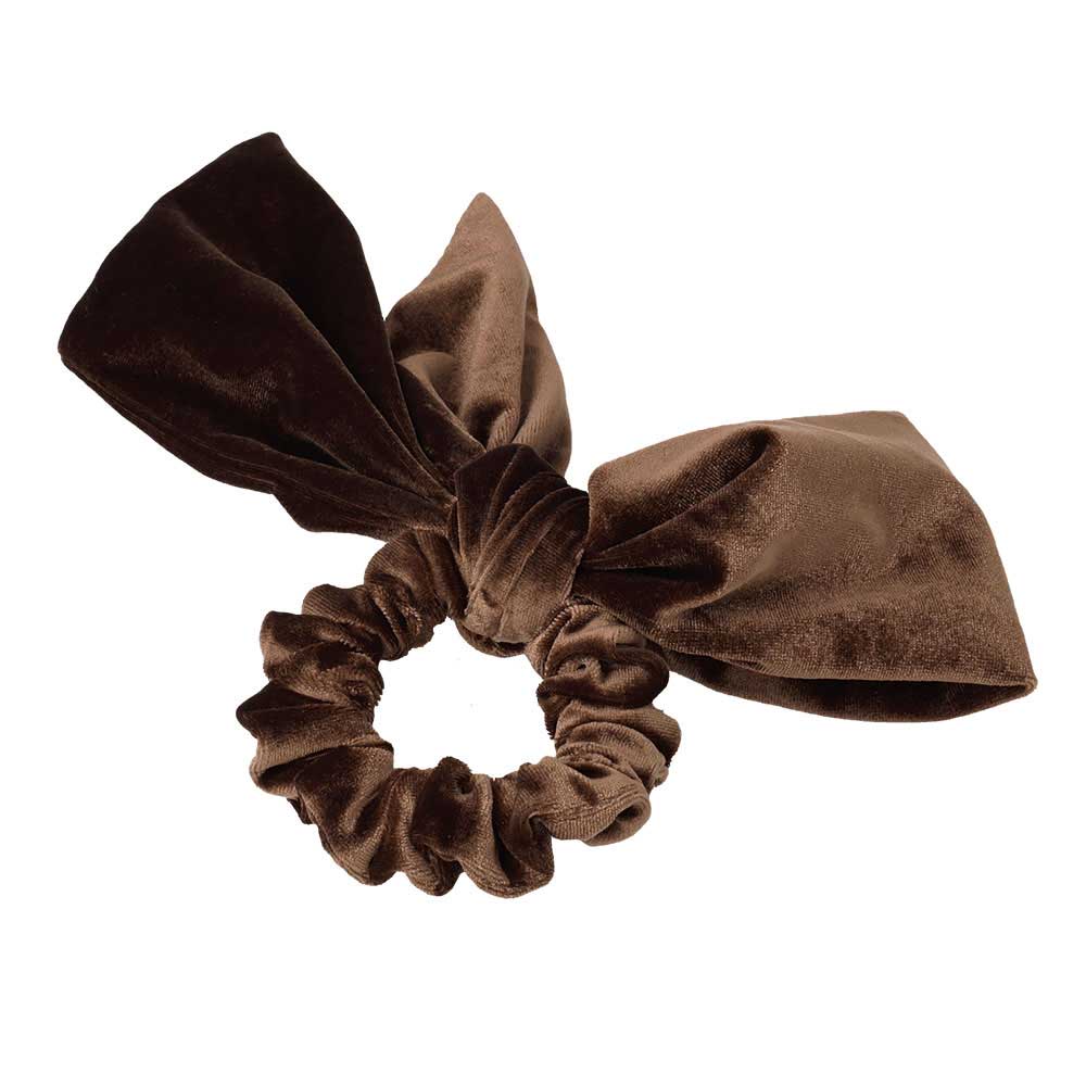 Asymmetrical Bow Velvet Scrunchie