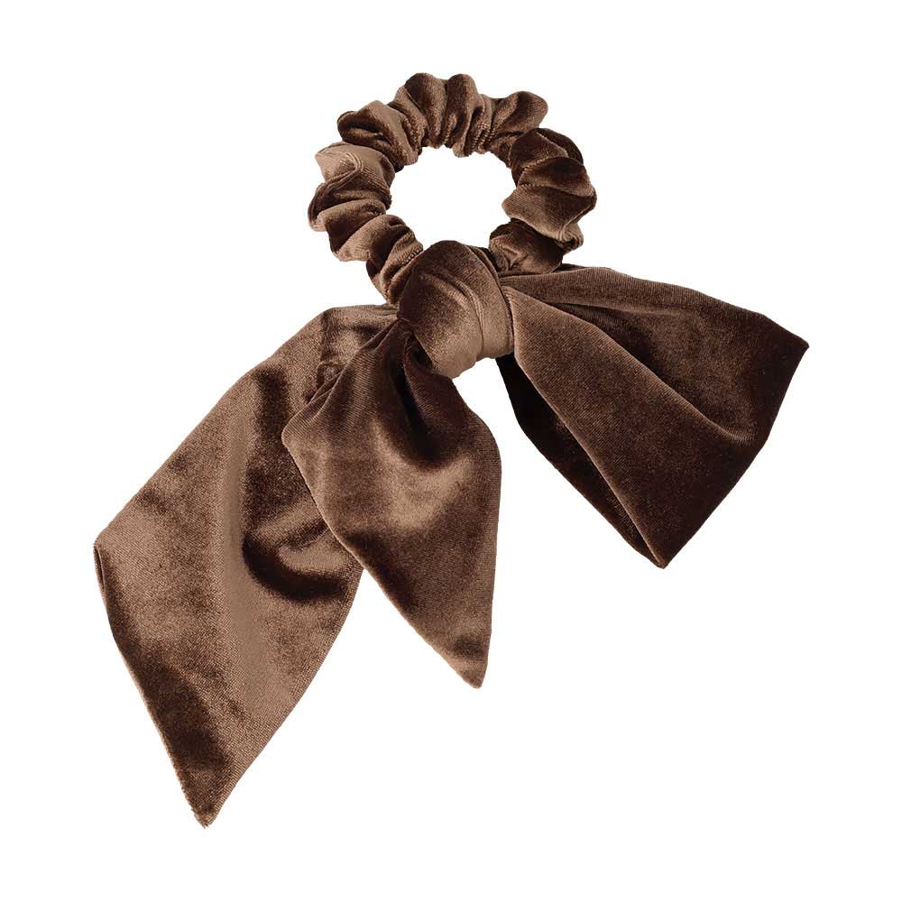 Asymmetrical Bow Velvet Scrunchie