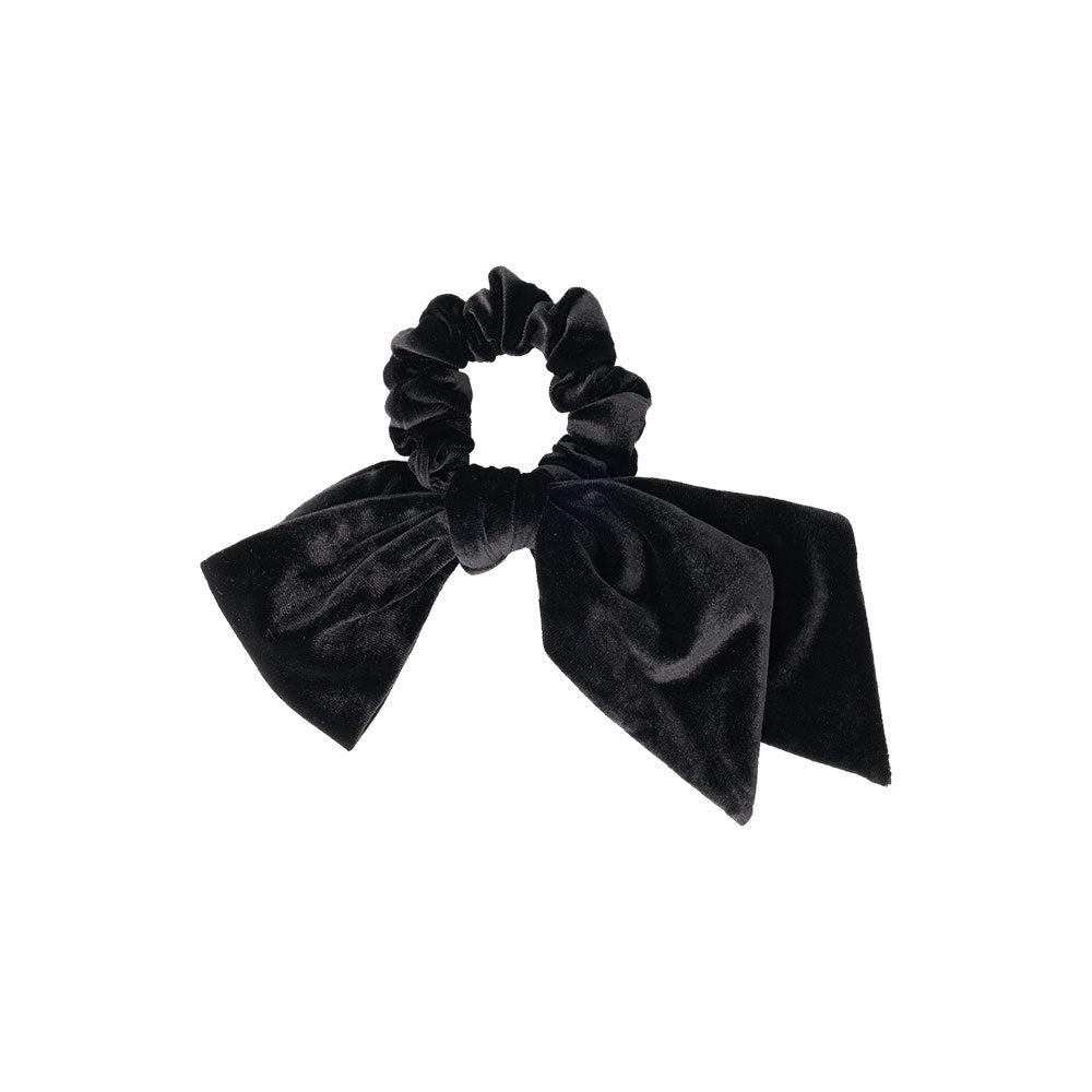 Asymmetrical Bow Velvet Scrunchie