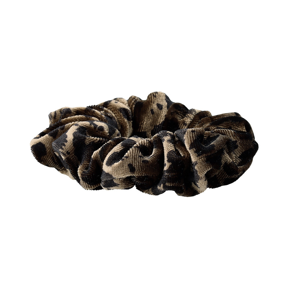 Leopard Pattern Velvet Scrunchie