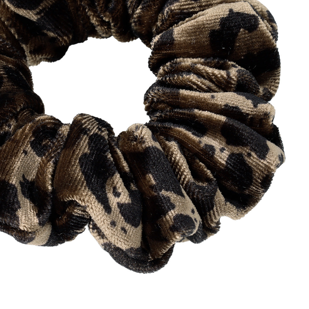 Leopard Pattern Velvet Scrunchie