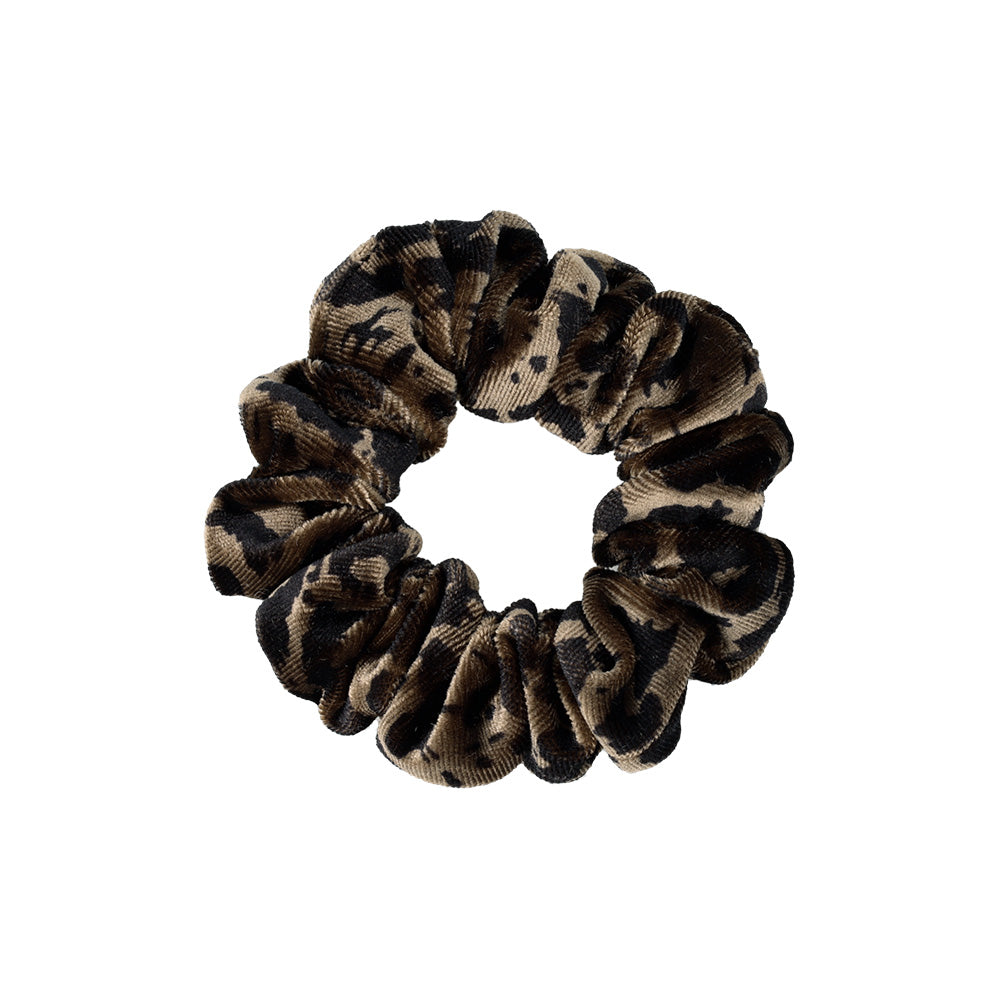 Leopard Pattern Velvet Scrunchie