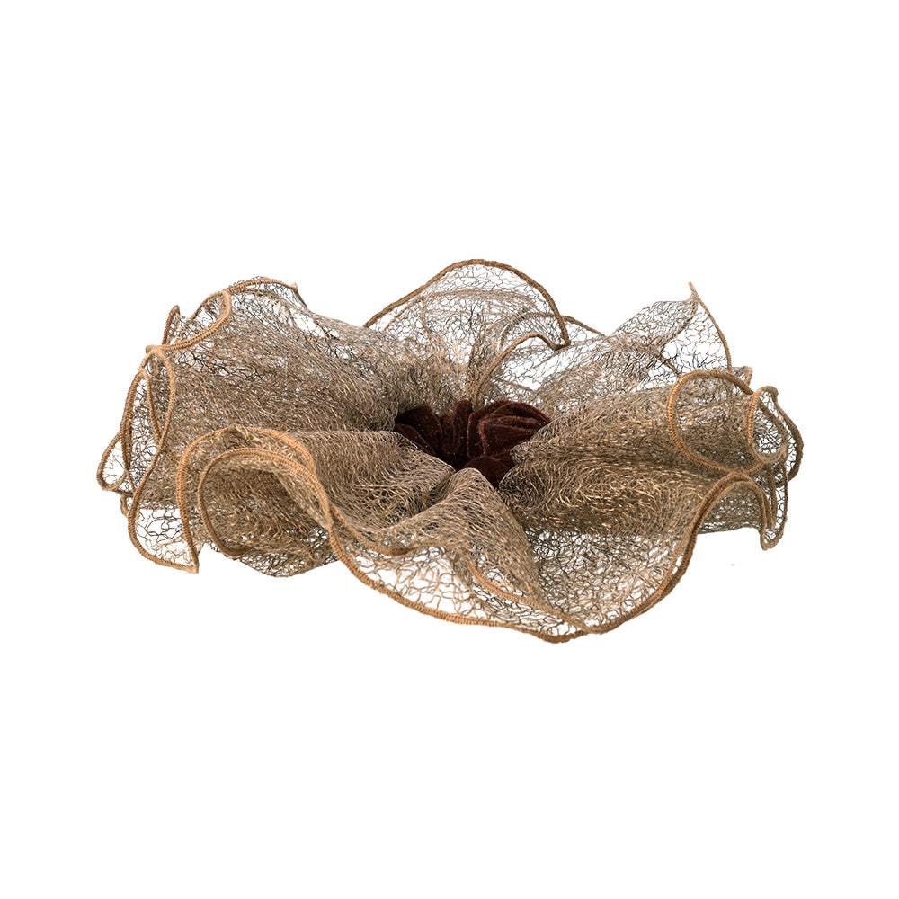 Oversized Mesh Ruffle Scrunchie