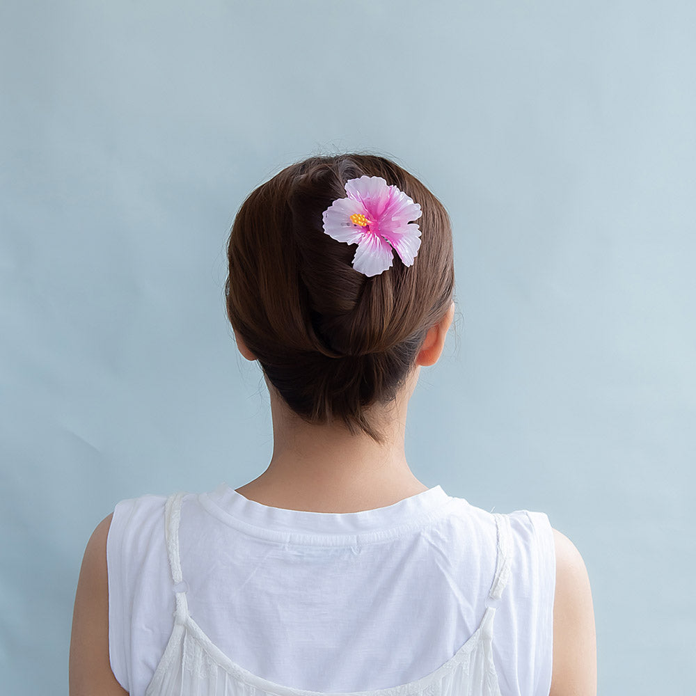 Gradient Hibiscus Hair Claw Clip
