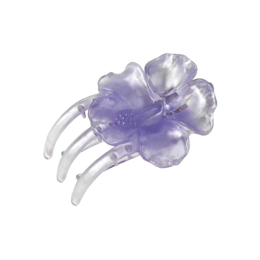 Translucent Hibiscus Hair Claw Clip