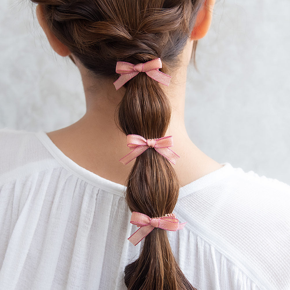 Trimmed Bow Hair Clip Pack