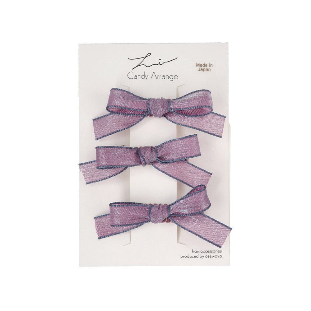 Trimmed Bow Hair Clip Pack