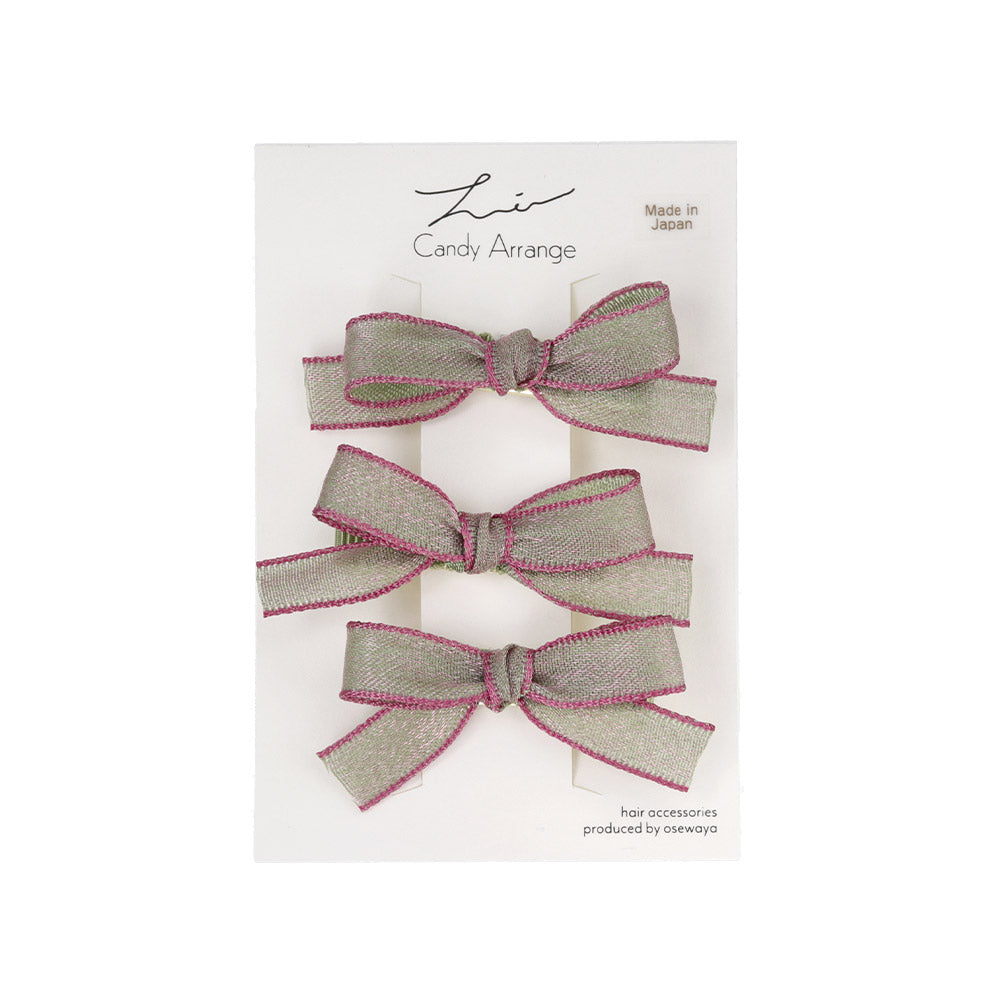 Trimmed Bow Hair Clip Pack