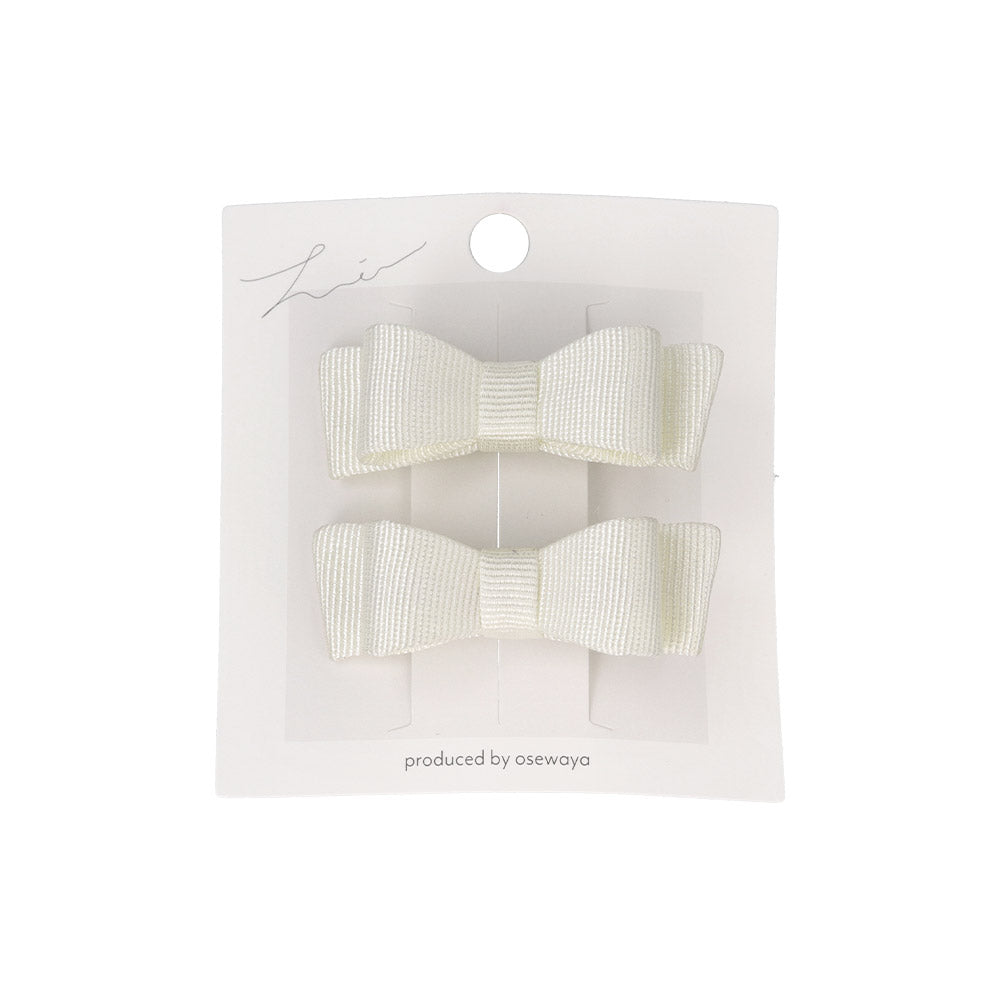 Mini Grosgrain Bow Hair Clip Set